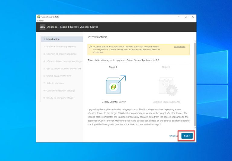 How to upgrade vCenter Server Appliance (VCSA) 7.x to 8.0 – Hybrid Data ...